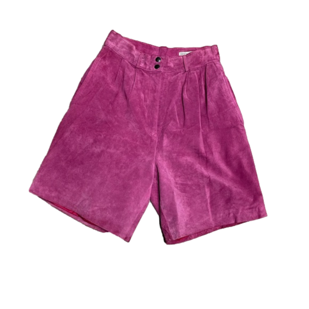 David Hollis Vintage 1980’s 100% Suede Leather High Waisted Shorts